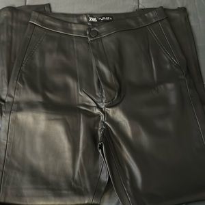 Black “leather” jeans